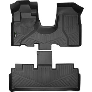 HAFIDI® Floor Mats Fit for 2002-2006 Honda CRV (Fixed Cab Center Armrest Box Need to Cut) All Weather Protection TPE Anti-Slip Automotive Floor Liners Custom Accessories, Black