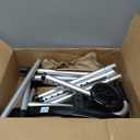 HolyHeal Folding Walkers for Seniors with 2 Skis and 5" Wheels, Lightweight Adult Rolling Walker, Supports Up to 350 Pounds, Adjustable Height, Aluminum Standard Walker, Silver