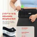ZELUS Weighted Belt, 0-10 lb Z-Fit Adjustable Weighted Belt for Men Women with 12 Removable Silicone Soft Iron Blocks, 36.2-51.2 in Waist Adjustable Waistband for Training Walking Yoga