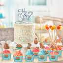96 Pcs Capybara Cupcake Toppers and Wrappers Cute Animal Cake Decorations Capybara Cupcake Picks and Liners for Baby Shower Birthday Party Supplies