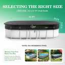 UIRWAY 500D Pool Cover 12x21FT Oval [2026 Upgraded Heavy Duty Fabric] Solar Pool Covers for Above Ground Pools, Swimming Pool Covers Including Windproof Straps and Luminous Ground, UV Resistant