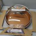 Gotham Steel Hammered Copper 14 Inch Non Stick Frying Pan with Lid, Nonstick Frying Pan with Ceramic Coating and Induction Plate for Even Heating, Oven / Dishwasher Safe, 100% Healthy & Non Toxic