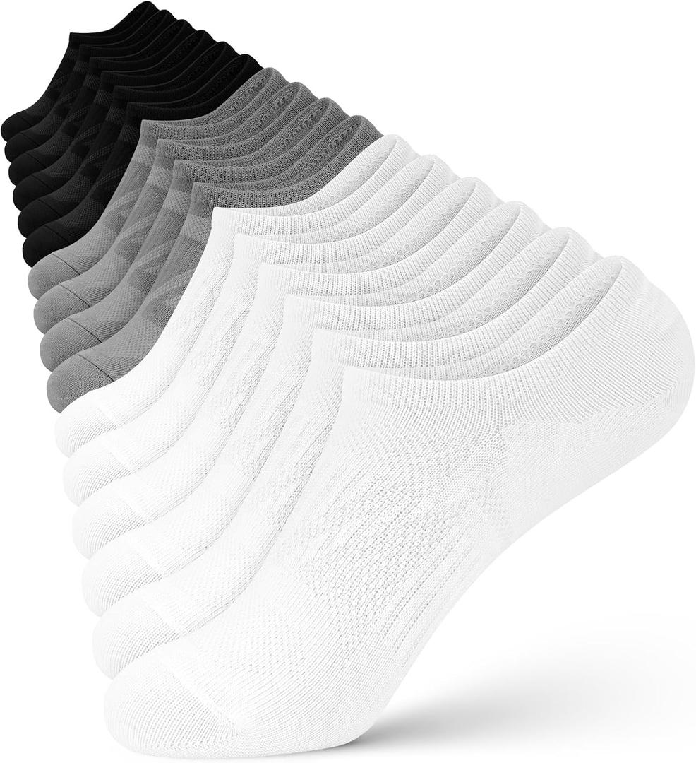 wernies No Show Socks Women - 8 Pairs Ankle Socks for Women, Low Cut Socks Short Cotton Socks, Invisible Casual Socks 5-8