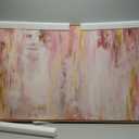 SOUGUAN Pink and Gold Pictures Canvas Wall Art for Bedroom Abstract Hand Paintings Home Decor for Bedroom Kitchen Office Wall Decorations Ready to Hang 30 x 60 Inch (30x60)