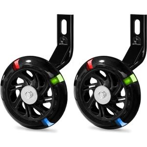 PRUNUS Flash BIKE Training Wheels for 12 14 16 18 20 Inch.Training Wheels for Kids Bike is Heavy Duty.Bicycle Training Wheel is Suitable Single Speed Bike