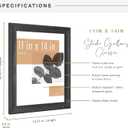 MCS Studio Gallery Classic Picture Frame Black Woodgrain Engineered Wood, 11x14