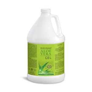 Seven Minerals Organic Aloe Vera Gel from freshly cut 100% Pure Aloe - 1 Gallon - HighestQuality, Texas grown, Vegan, Unscented - For Face, Skin, Hair, Sunburn Relief - Bulk DIY (128 Fl Oz)