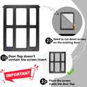 Namsan Cat Door Screen Door, Passage 8.3 x 10.3 inches, Small Dog Door for Sliding Door, Magnetic Auto Closing, Cat Screen Window, Lockable, Black