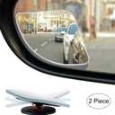 2 x Verivue 2.5-Inch Fan-Shaped Blind Spot Mirrors for Cars, Universal Fit, HD Convex Wide Angle, Stick-On Frameless Side Mirror Blindspot, Adjustable Design Blind Spot Mirrors 2-Pack