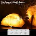Unique Gifts for Book Lovers Women, 12 Colors Portable Book Lamp with Remote, Folding Book Light, Lovely Gift for Christmas, Birthday, Back to School & Bookshelf & Home Decor (Walnut)