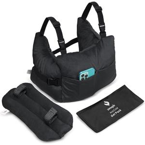 Zomaple Mastectomy Recovery Pillow + Strap & Seat Belt Cover  Post-Op Essentials, Breast Augmentation/Reduction & Mastectomy Recovery Supplies  Washable Cover for Comfort & Support (Black Advanced Plus Set)