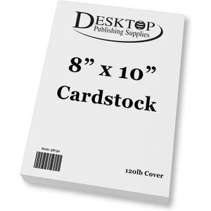 White 8" x 10" Cardstock - Blank SUPER Thick Paper - Heavy Weight 120lb Cover Card Stock for Inkjet & Laser Printer - 100 Sheets
