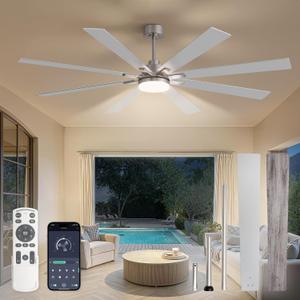 Fanbulous 72 Inch Ceiling Fans with Lights DC Motor, Remote & APP Control