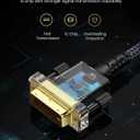 Capshi HDMI A to DVI Adapter Cable 6FT, High-Speed Gold-Plated Plug and Play Bi-Directional Nylon Braid 1080p, DVI to HDMI Adapter for Televison/Monitor/Video Card/Graphics Card (6feet)