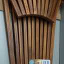 CleverMade Tamarack Folding Wooden Outdoor Chair -Stylish Low Profile Acacia Wood Lounge Chair for the Patio, Porch, Lawn, Garden or Home Furniture - Cinnamon