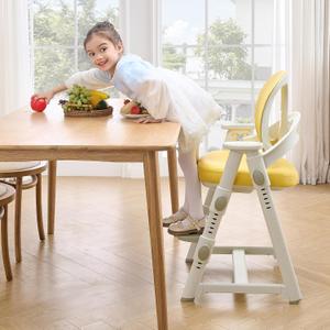 Ergonomic Kids' Study Chair, Height Adjustable Kids Desk Chair for Boys Girls,Comfortable for Teenagers Playing, Drawing, Ideal Gift for Children,Students（Yellow）, Medium