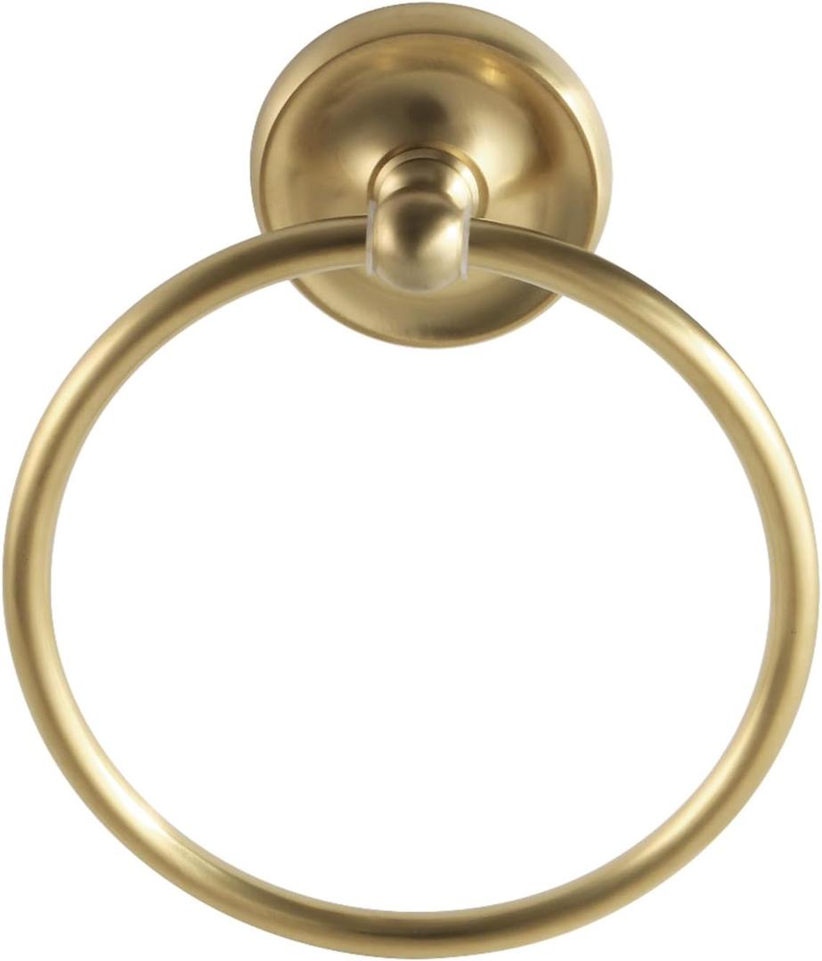 Kingston Brass BA314BB Classic Towel-Ring, Brushed Brass , 6.06 x 1.56 x 2.69