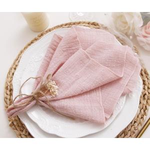 Dinner Cloth Napkins Set of 10,Gauze Napkins 100% Soft Cotton,Washable Spring Easter Cloth Napkins for Wedding Decorative Bridal Shower Family Everyday Use,40 * 40cm (16 * 16 inches),Dusty Pink