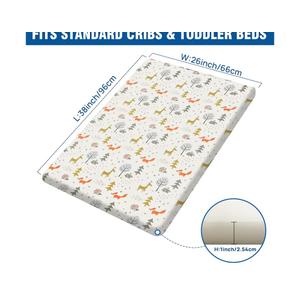 HAVEN Pack and Play Mattress| Waterproof and Portable Mattress for Baby| Dual-Sided Foam with Animal Printed Cover| Playpen Crib Mattress (38"x26"x1")| Breathable Mattress for Toddler and Lil Baby|