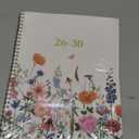 2026-2030 Monthly Planner - 5 Year Planner/Calendar, 2026-2030 Monthly Calendar Planners Spiral Bound, Jan. 2026 - Dec. 2030, 9" x 11", Twin-Wire Binding + Tabs + Pocket - Flowers (white)