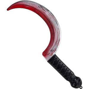 Spooktacular Creations Halloween Fake Plastic Sickle Weapon Toy Knife Prop Fake Grim Scythe Weapons for Halloween Costume Accessories, Zombie Costume