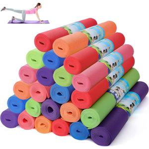 Wettarn 24 Pcs Yoga Mats Bulk - Non Slip, Lightweight Professional Colorful Exercise Mats for Yoga, Pilates, Fitness & Floor Workout (Red, Green, Dark Blue, Pink, Purple, Orange)