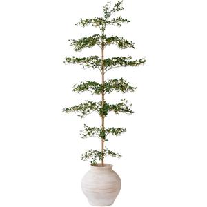 Black Olive Tree Artificial 7 Feet Tall, Artificial Shady Lady Tree, Faux Decorative Tree