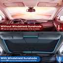EcoNour Car Windshield Sun Shade | Foldable Car Umbrella Sun Shade | Windshield Cover Sunshade Blocks UV Rays | Sun Visor Protector | Automotive Interior Sun Protection Accessories (Medium 53" x 30")