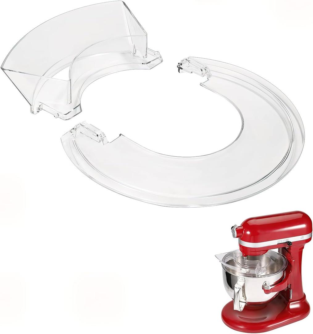 Removable Pouring Shield Splash Guard for KitchenAid 5.5-7 Quart Bowl-Lift Stand Mixers