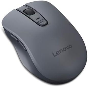 Lenovo WL310 Bluetooth Silent Mouse, Ergonomic, Adjustable DPI, Silent Clicks, Bluetooth 5.0, Portable for Windows, Mac, and Chromebook, Grey