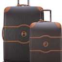 DELSEY PARIS Chatelet Air 2.0 Hardside Luggage with Spinner Wheels, Chocolate Brown, 2 Piece Set, (24/28)