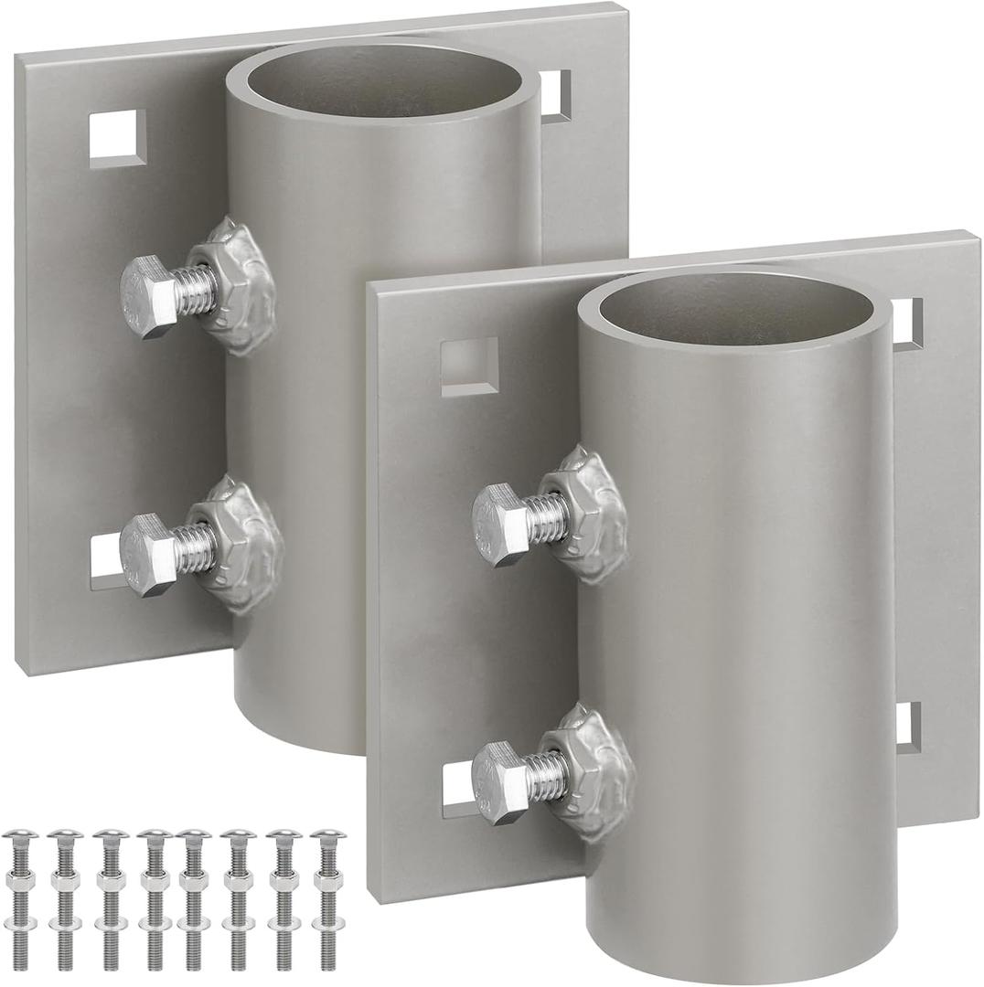 Dock Brackets Hardware Dock Side Leg Pipe Holder,Stationary/Floating Dock Posts Hardware Holder Sleeve for Pipe Pole,Heavy Duty,7/16" Holes for 3/8" Carriage Bolts