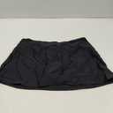 REKITA Women Swim Skirt Solid Color Waistband Skort Bikini Bottom (XX-Large, Black)