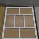 4x6 Oak Wood Picture Frames Collage Wall Decor White, Solid Oak Wooden Family Photo Collage Frame 7 Openingss, Glass Front, Wall Hanging Display 7 4x6 Pictures (13.5x11.5-7 Openings)