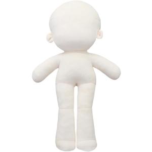 niannyyhouse 10cm 13cm 15cm 20cm 30cm 40cm Plush Doll Plain Glossy Standing Sitting Humanoid Stuffed Toys Dress Up Wearable Clothing (30cm-Without Skeleton)