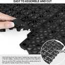 MAXWAVE 18 Pack 12" x 12" Modular Interlocking Floor Mats, Soft PVC Non-Slip Drainage Tiles, Splicing Rubber Cushion Flooring for Deck, Shower, Pool, Basement, Shed, Indoor and Outdoor Use