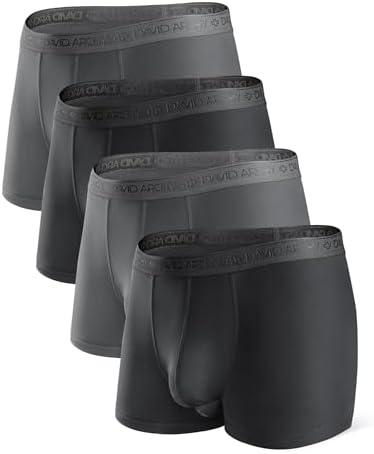 DAVID ARCHY Men's Underwear Boxer Briefs with Fly, Dual Pouch Modal Design, Support Fit, Multipack L