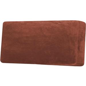 H.VERSAILTEX Velvet Stretch Individual Couch Cushion Cover Plush Cushion Slipcover for Loveseat Sofa Cushion Furniture Protector Seat Cushion Sofa Cover (1 Piece Sofa Cushion Cover, Rust)