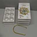 20 Pcs Porcelain Tea Set with Metal Holder, European Ceramic Tea Set for Adults, Adult Tea Set Gift, Flower Tea Cup Saucer Set for Party With Gold Flower Painting (Elegant Purple/500ml)