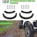 10L0L Golf Cart Front Rear Fender Flares for EZGO RXV 2008-2015 Gas & Electric, with Stainless Steel Screws, Set of 4(Not fit modified models)
