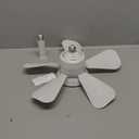 Ceiling Fans with Lights and Remote, Quiet Socket Fan Light with 5 Blades, 3 Color LED Dimmable, Low Profile Ceiling Fan with Light for Bedroom, Garage, Kitchen, Living Room, Patio (Pure White)