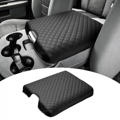 Shademax Center Console Cover for 2013-2018 Ram 1500 & 2013-2024 Ram 2500/3500/1500 Classic Accessories Armrest Cover Cushion Pad for Jump Seat Console Leather Armrest Seat Box Console Lid Protector