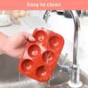 2 x 4-Pack Silicone Hot Chocolate Bomb Molds  Hemispherical Baking Trays for Ice Cream, Soap & Candy | BPA-Free, Non-Stick & Dishwasher Safe (-40C to 230C)