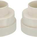 PATIKIL 6.5" to 6" to 4" Duct Reducer, 2 Pack Duct Connector Ducting Inline Adapter Increaser ABS Plastic Vent for HVAC Heating Cooling Air Ventilation