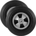 HAKZEON HAKZEON 2 Pack 10 x 2.5 Inch Flat Free Solid Rubber Hand Truck Wheels, Solid Rubber Replacement Tire with 5/8 Inch Axle Hole, Solid Wheels for Wagons, Cart, 330lbs Loading Capacity