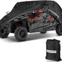 NEVERLAND UTV Cover Heavy Waterproof Denier Oxford Cloth for Polaris RZR Yamaha Can-Am Defender Kawasaki Ranger Cover 4-6 Passenger Black (up to 157"L)