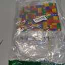 Teenyyou 24 Pcs Building Blocks Party Favors Bags Color Bricks PVC Clear Goodie Candy Treat Tote Gift Bags with Handles Building Blocks Theme Birthday Baby Shower Party Supplies