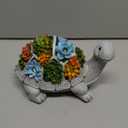 Nacome Solar Garden Outdoor Statues Turtle with Succulent and 7 LED Lights - Lawn Decor Tortoise Statue for Patio, Balcony, Yard Ornament - Unique Housewarming Gifts