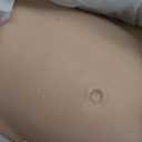 Fake Pregnant Belly Silicone Artificial Baby Bump False Pregnancy Belly Costumes Film Props Party Cosplay (M 2-4 Months, Ivory)