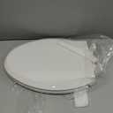 Durable Elongated Toilet Seat with Slow Soft Close - Easy to Install and Clean, Never Loosens - White, Fits Most Elongated Toilets